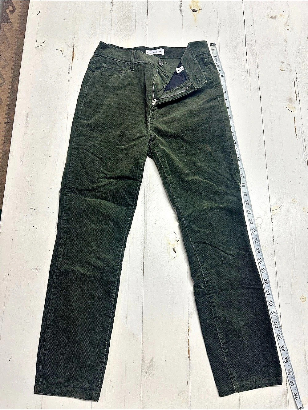 J Brand Straight Leg Corduroy Pants in Green size 27